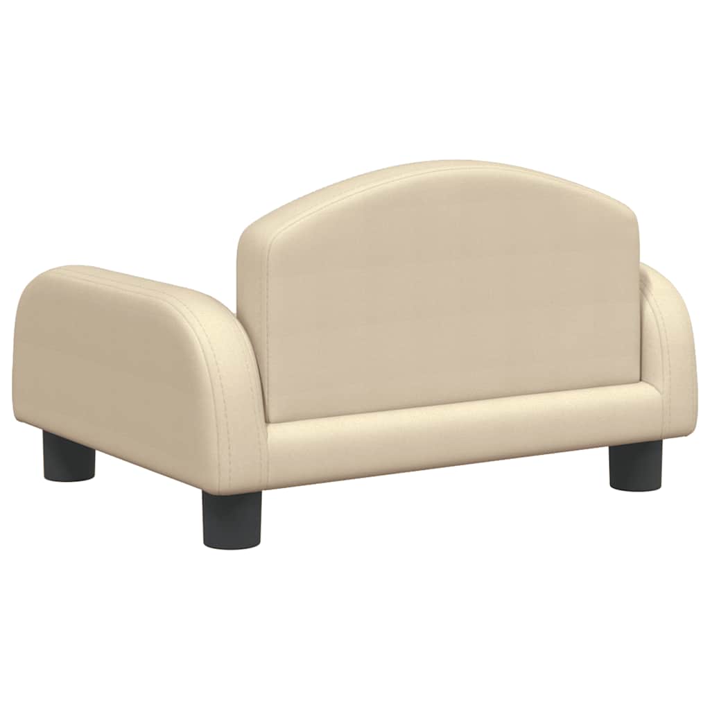 Kindersofa Creme 70x45x30 cm Stoff