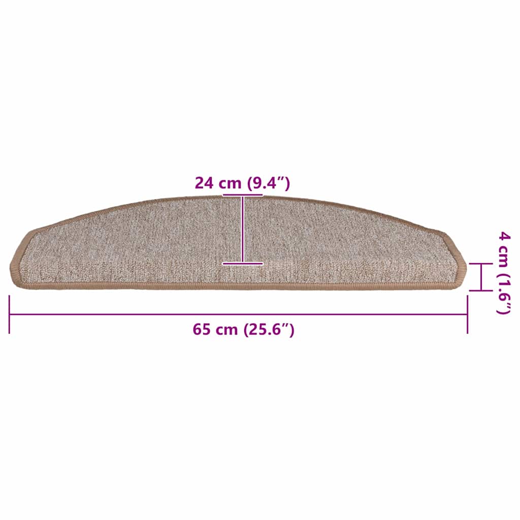 Stufenmatten 15 Stk. 56x17x3 cm Anthrazit Halbrund