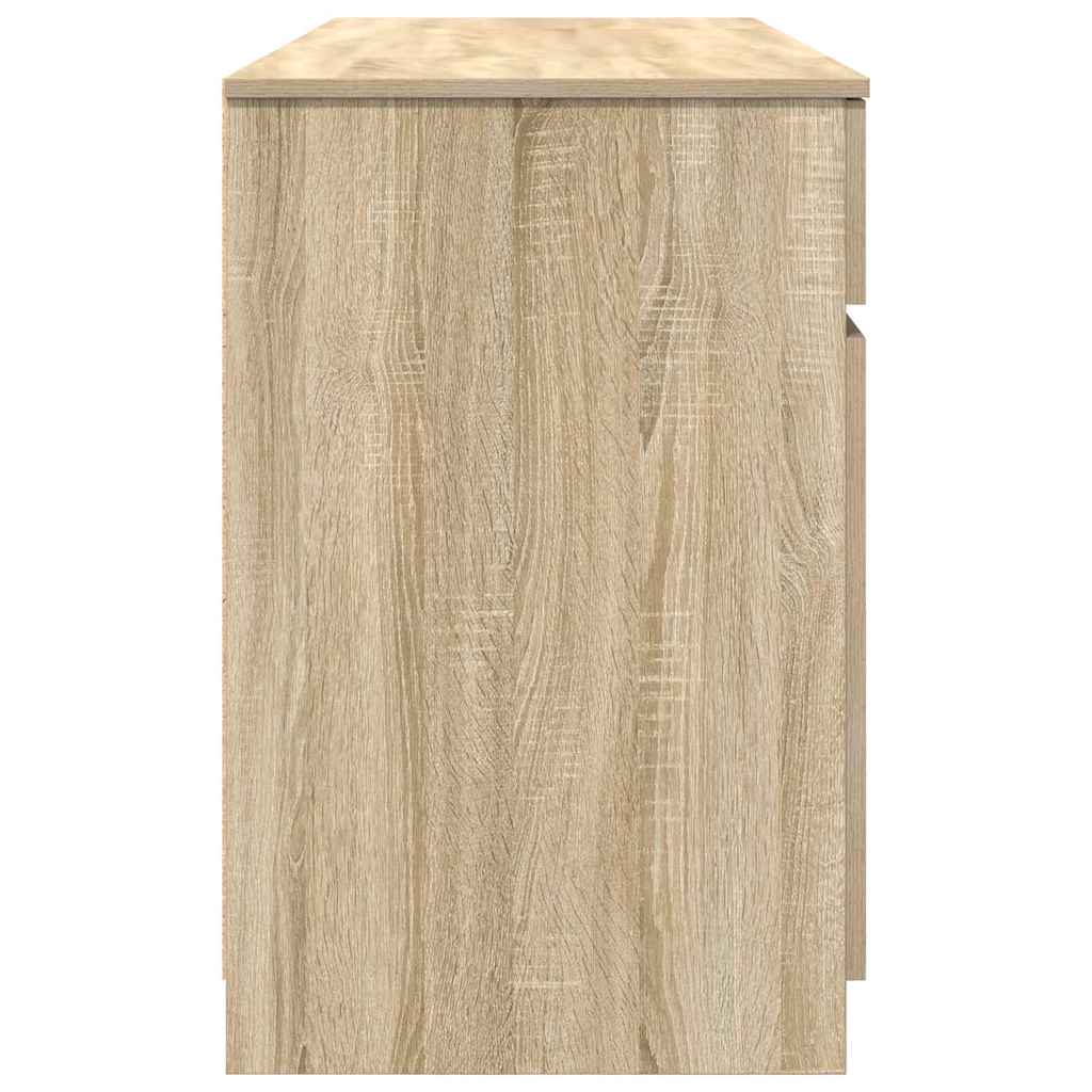 Schreibtisch mit Schubladen Weiß 140 x 49 x 76 cm Holzwerkstoff