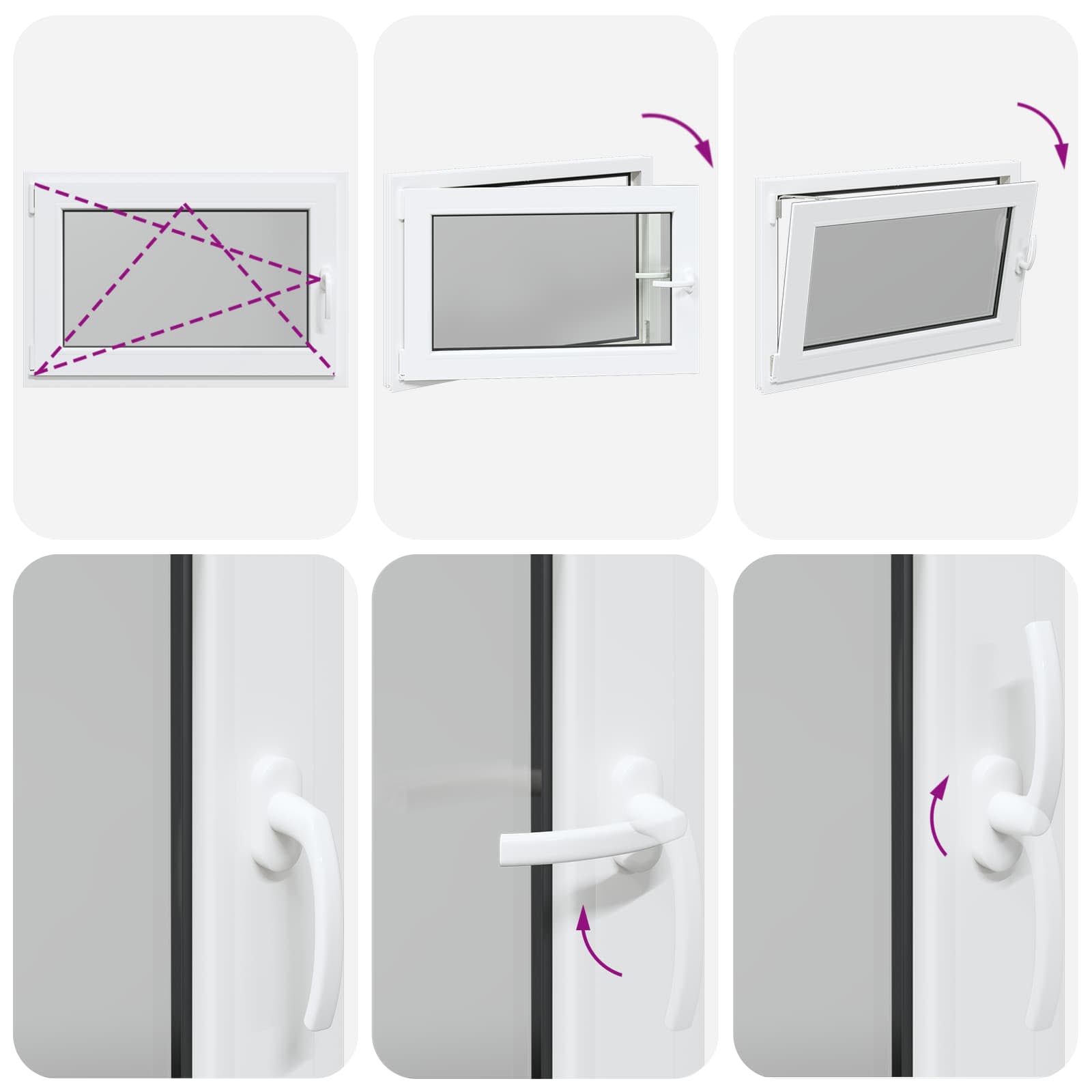 Kellerfenster RISOR 50 x 50 cm PVC und Glas Weiß