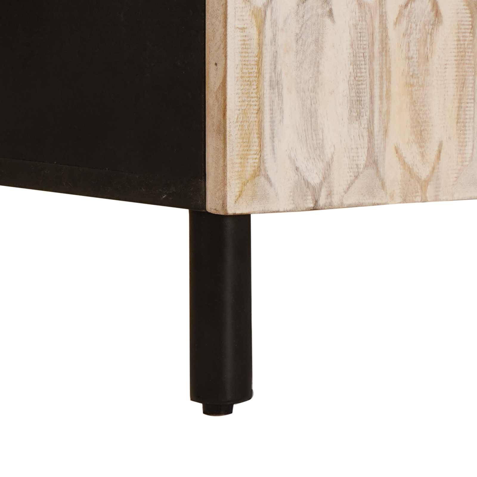 Sideboard mit Regal Weiße gewaschene Oberfläche 90 x 33 x 75 cm