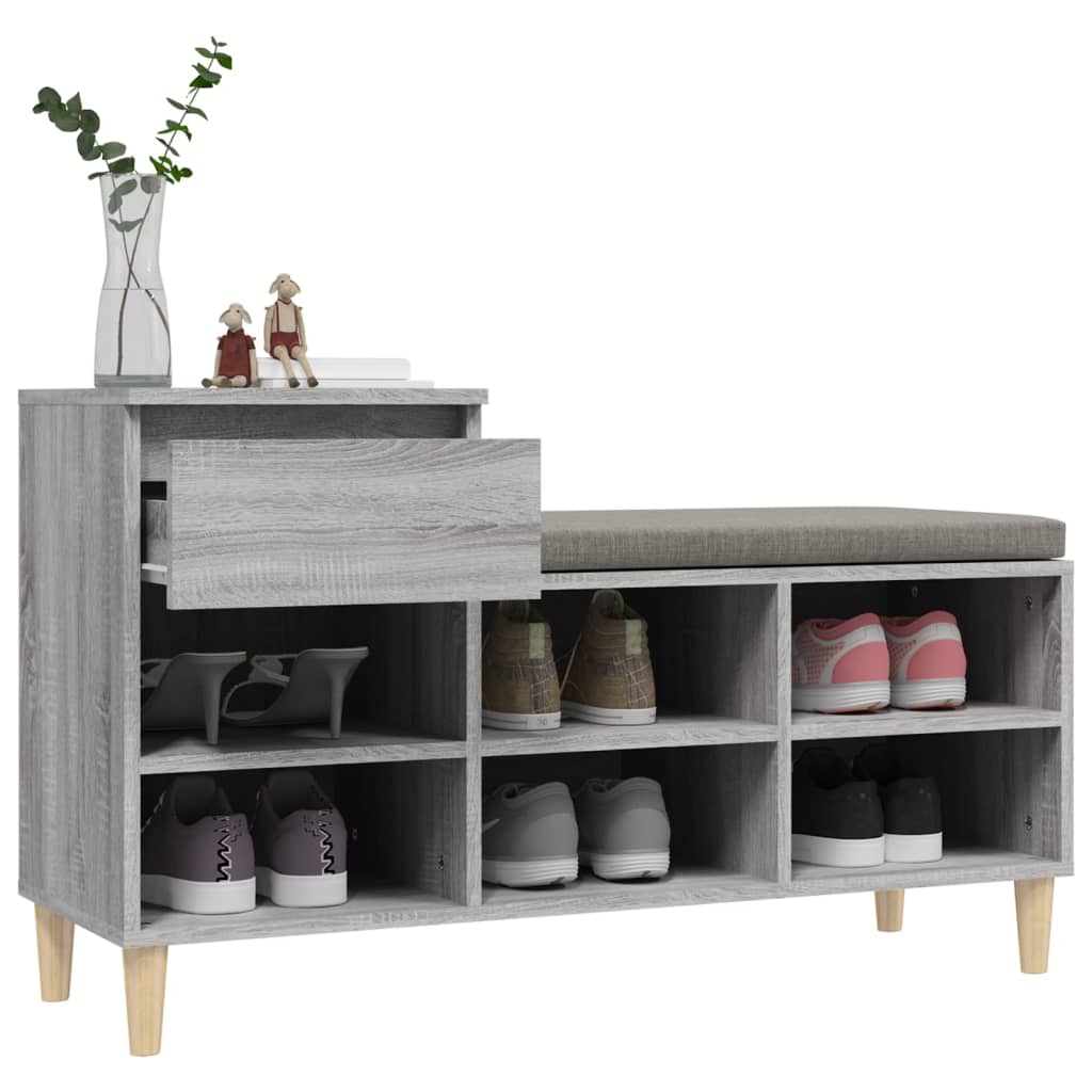 Schuhregal Weiß 102x36x60 cm Holzwerkstoff