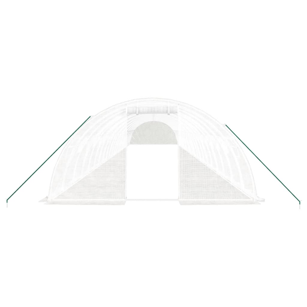 Gewächshaus mit Stahlrahmen Grün 8 m² 4x2x2 m