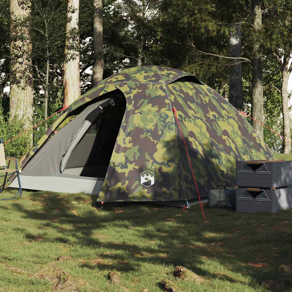 Kuppel-Campingzelt 2 Personen Olivgrün Wasserdicht