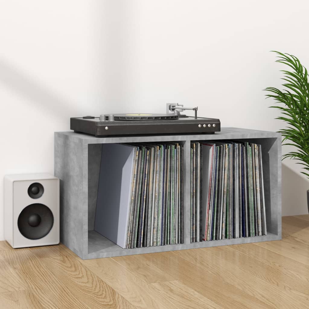 Schallplatten-Aufbewahrungsbox Weiß 71x34x36 cm Holzwerkstoff