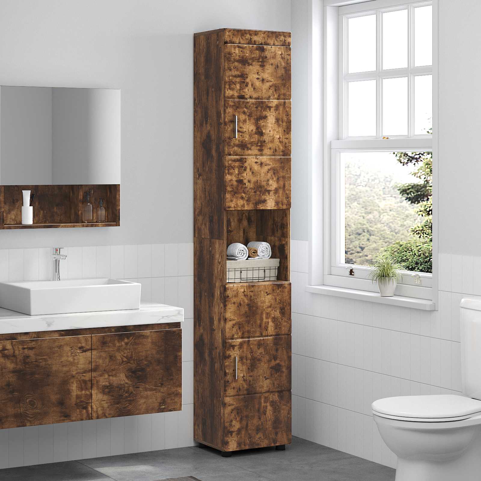 Badezimmermöbel-Set TULUM 2 pcs Weiß 60 x 34 x 63 cm