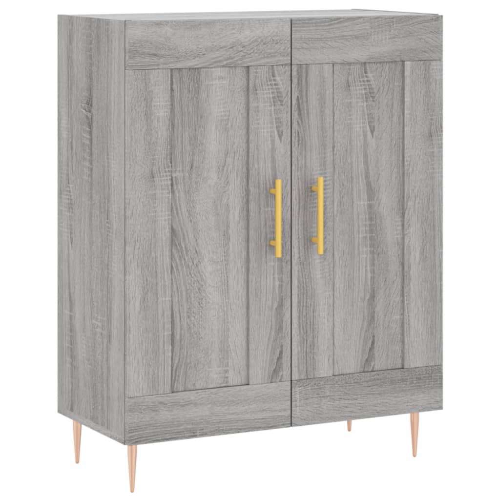 Highboard Hochglanz-Weiß 69,5x34x180 cm Holzwerkstoff