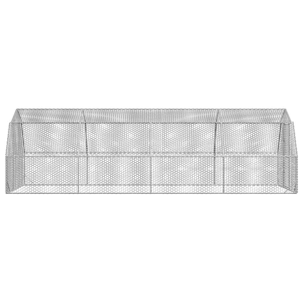 Hühnerstall 2,5x4x2,25 m Verzinkter Stahl