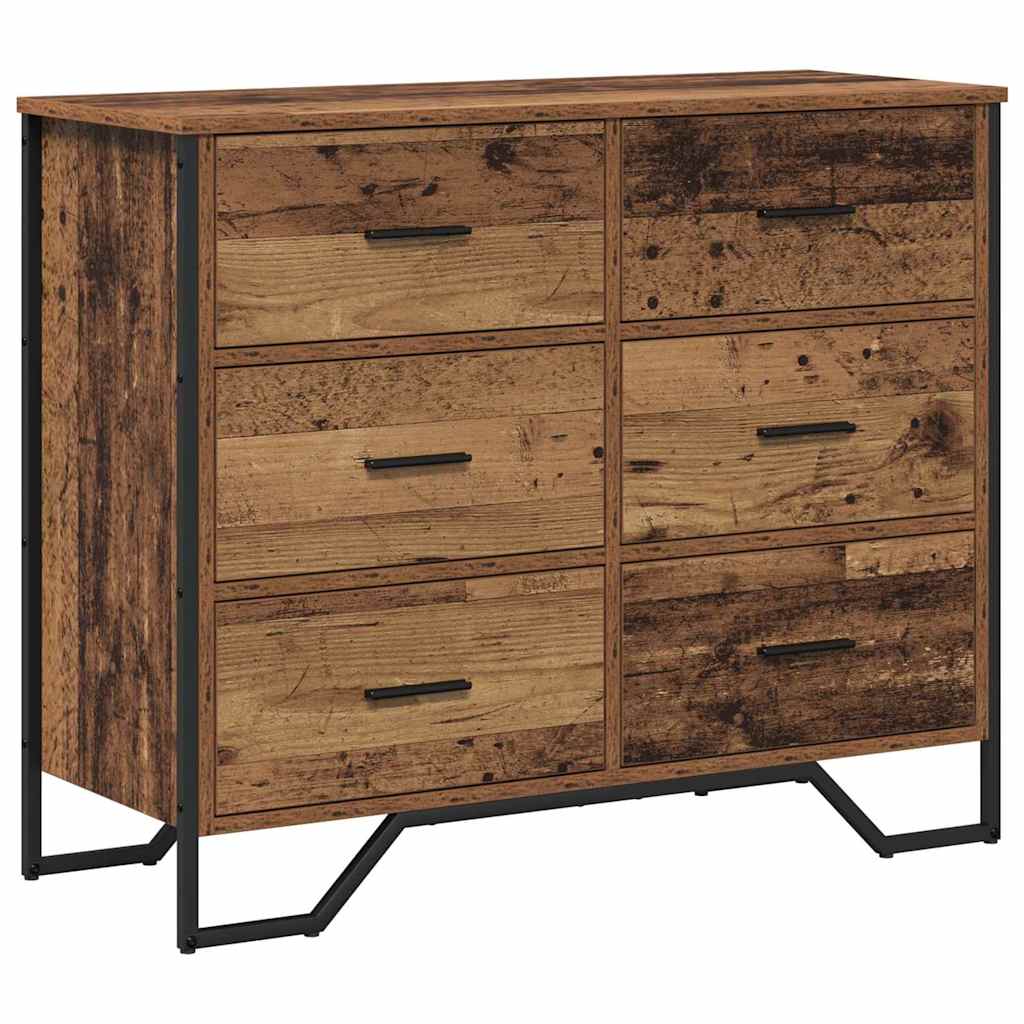 Kommode Schwarz 91x35,5x74,5 cm Holzwerkstoff