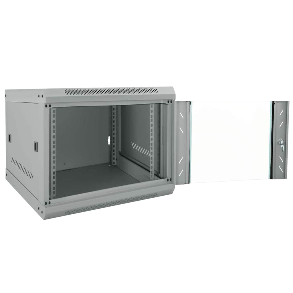 Netzwerkschrank mit Speicher Grau 60 x 45 x 28 cm Stahl