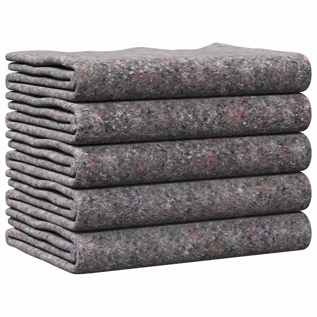 Umzugsdecken 5 pcs Grau 150 x 200 cm Stoff