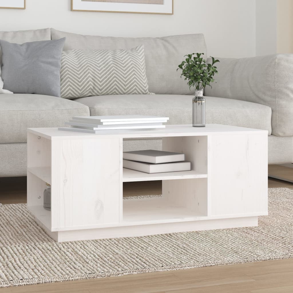 Couchtisch 90x49x40,5 cm Massivholz Kiefer