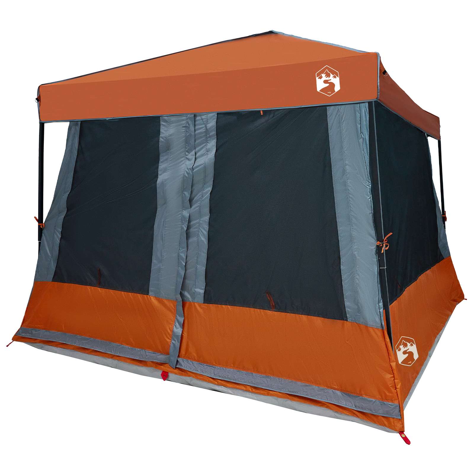 Camping-Zelt-Set mit Dach 2 pcs Blau Taffeta und Stoff