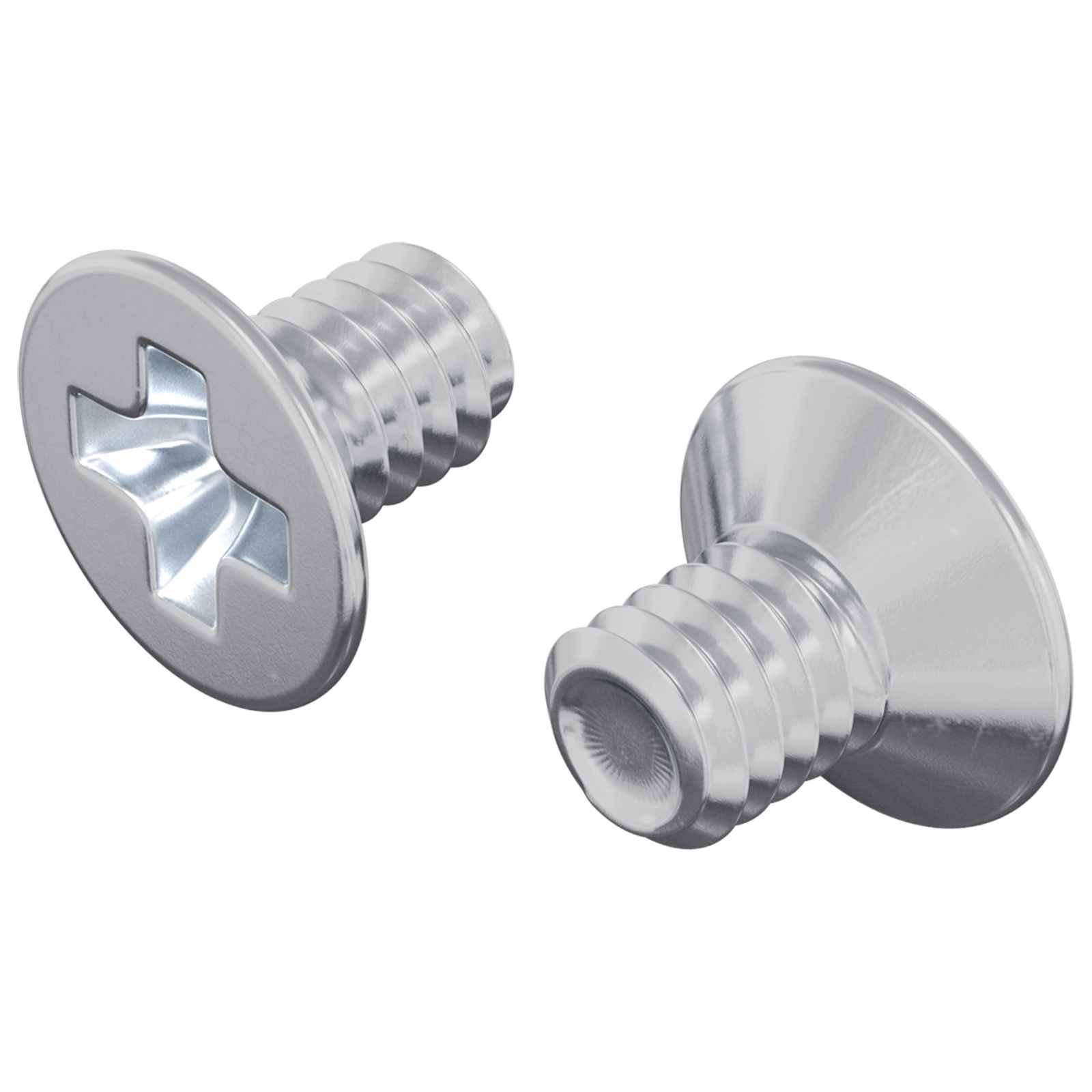 Senkkopfschrauben 2 pcs Silber M4 x 6 mm Stahl