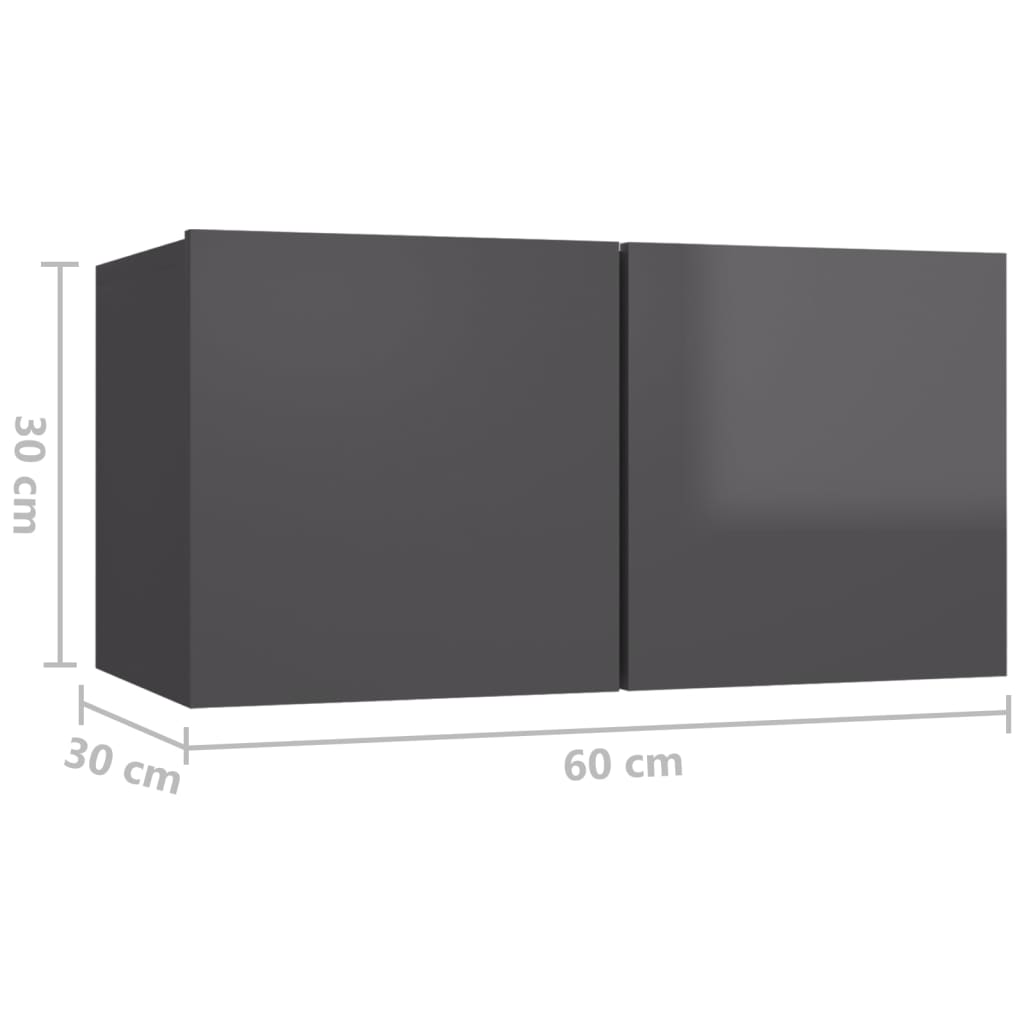 3-tlg. TV-Schrank-Set Weiß Holzwerkstoff