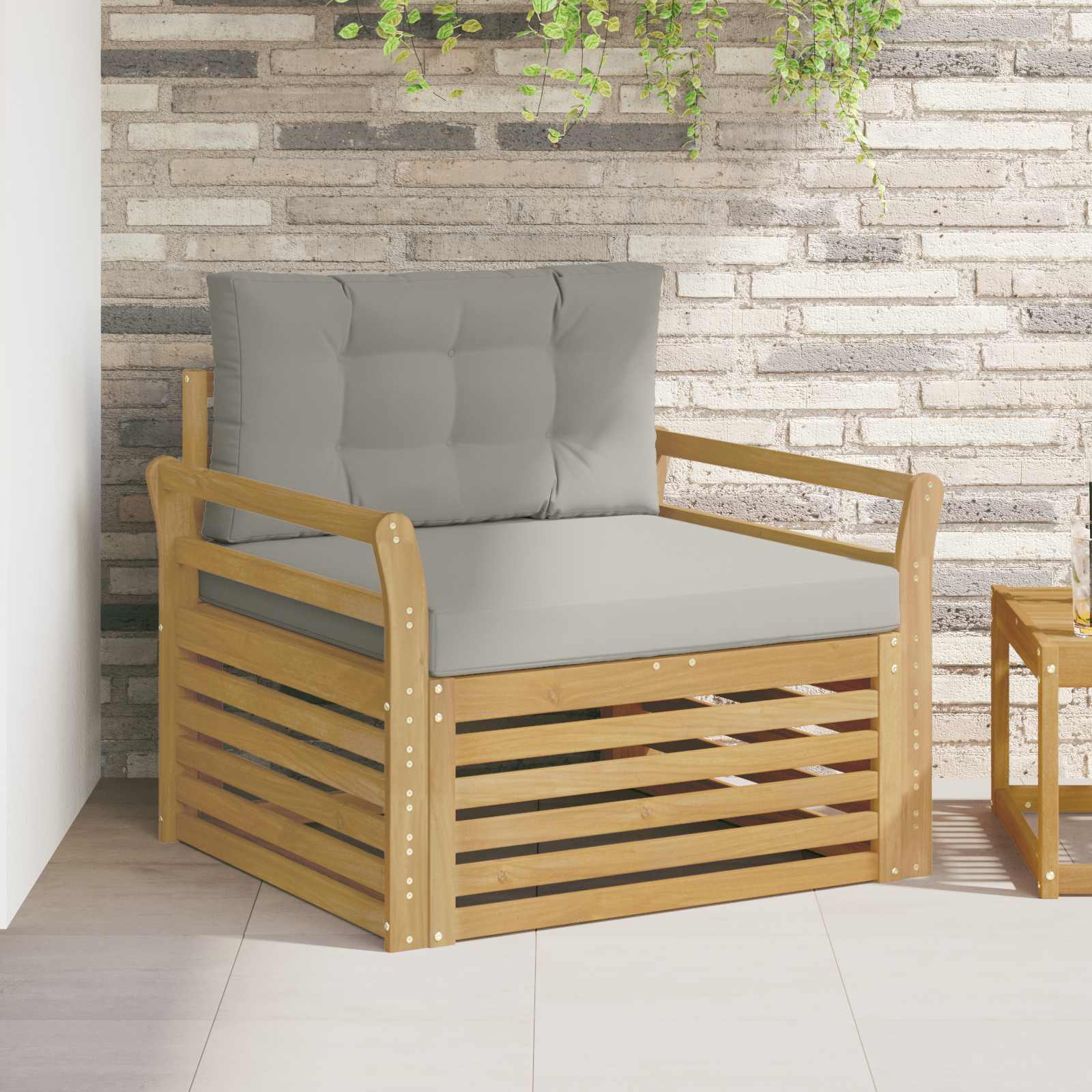 2 Stück Outdoor-Sofa Natur