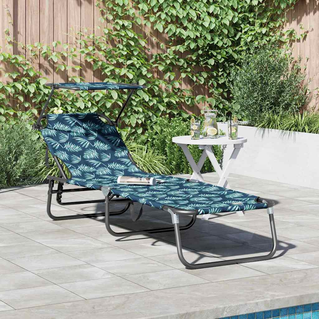 Klappbare Sonnenliege Blau 190 x 57 x 81 cm Oxford