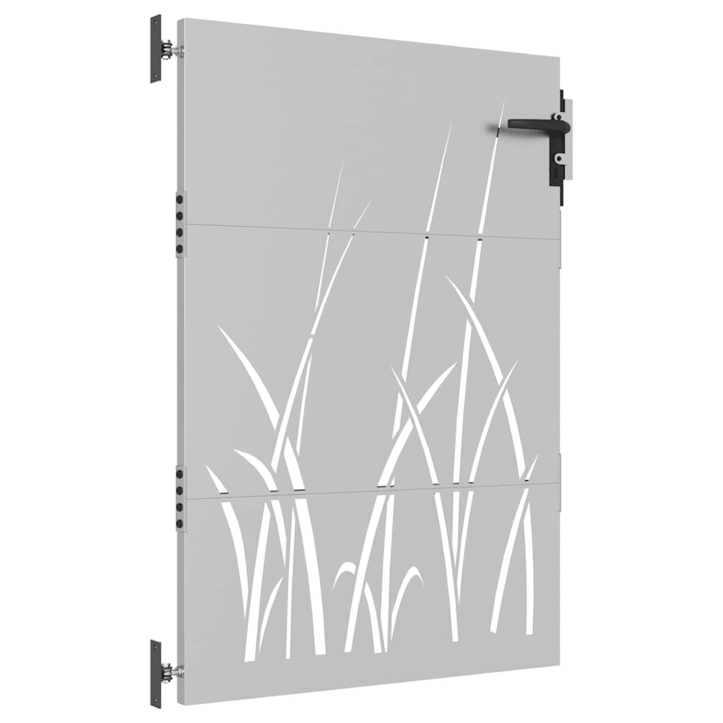 Gartentor 85x75 cm Cortenstahl Gras-Design