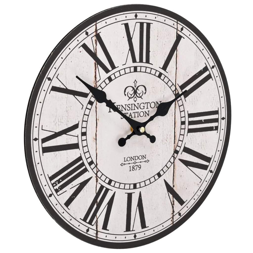 Vintage Wanduhr Blumen 30 cm