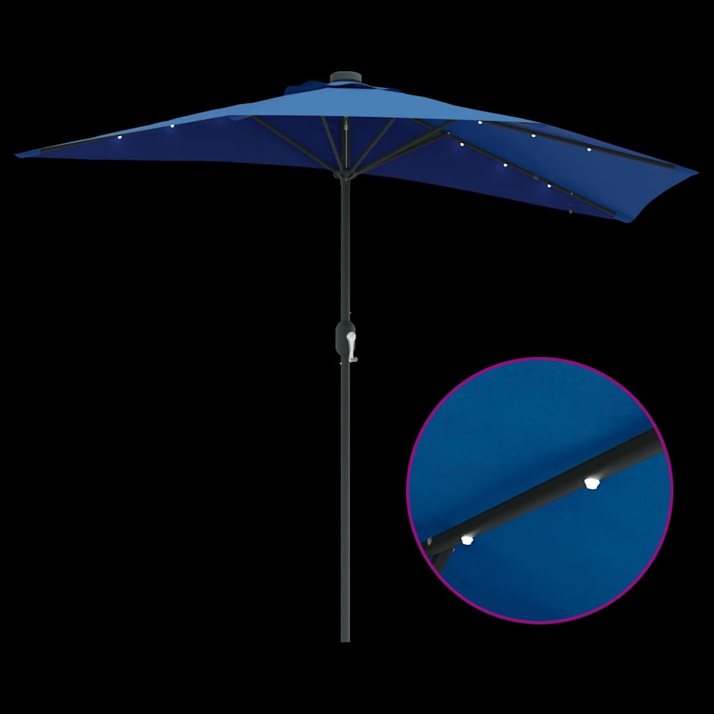 Garten-Sonnenschirm Sand 294 x 150 x 223 cm Polyester und Stahl