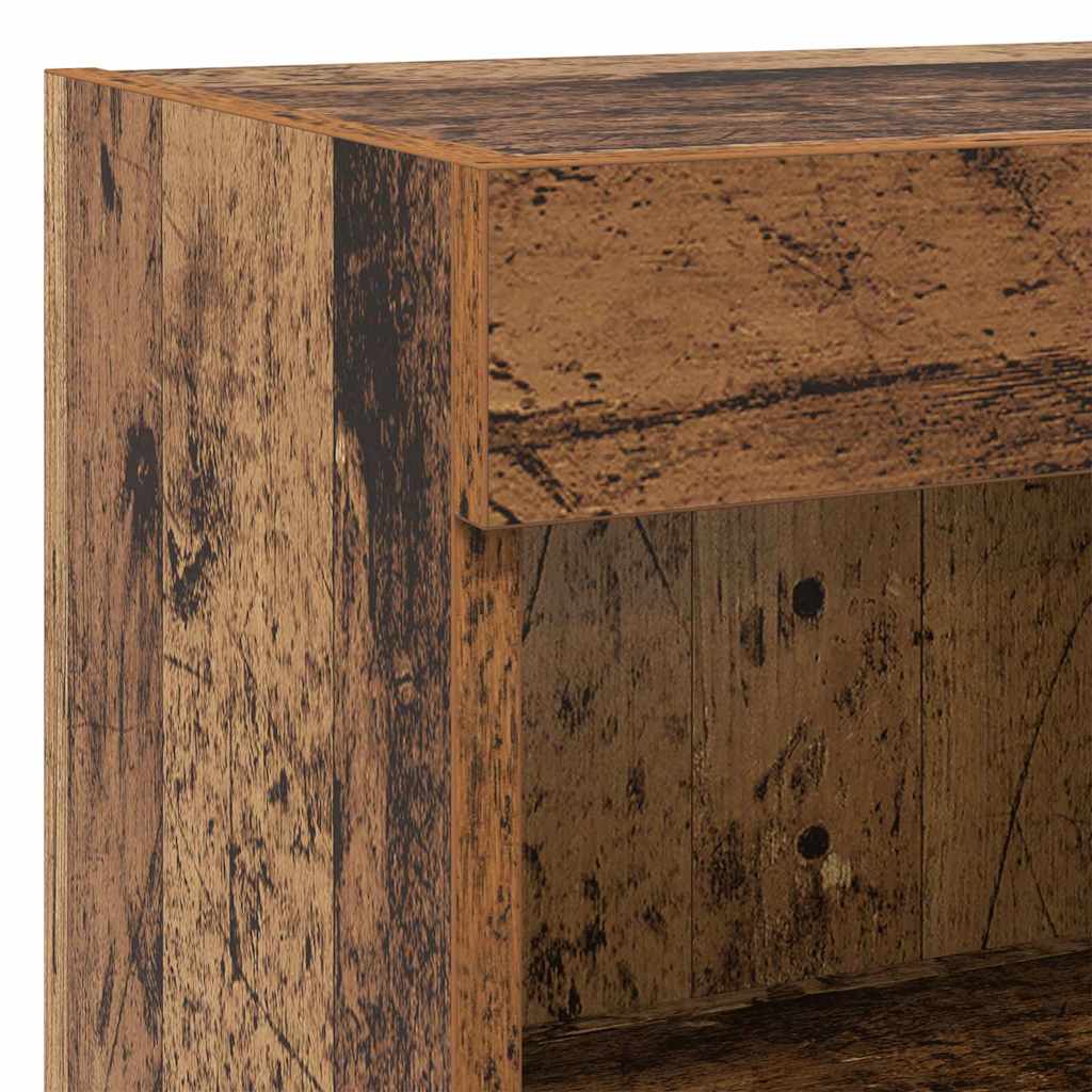 5-tlg. Wohnwand mit LED-Beleuchtung Weiß Holzwerkstoff