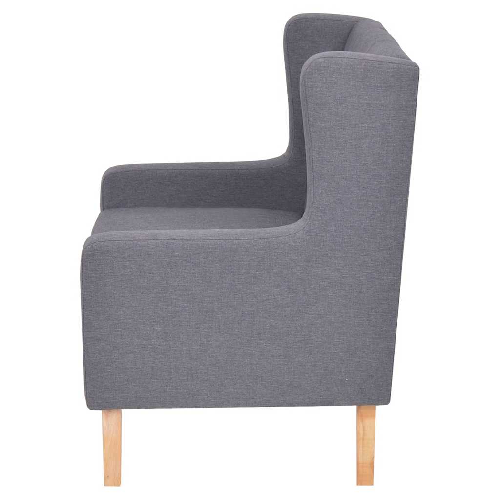 2-Sitzer Sofa Stoff Cremeweiß