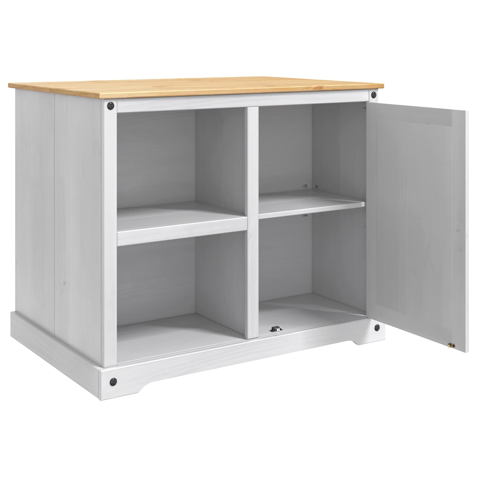 Küchentrolley 2 pcs Honigwachs 112 x 77 x 91,5 cm Massiv-Kiefer