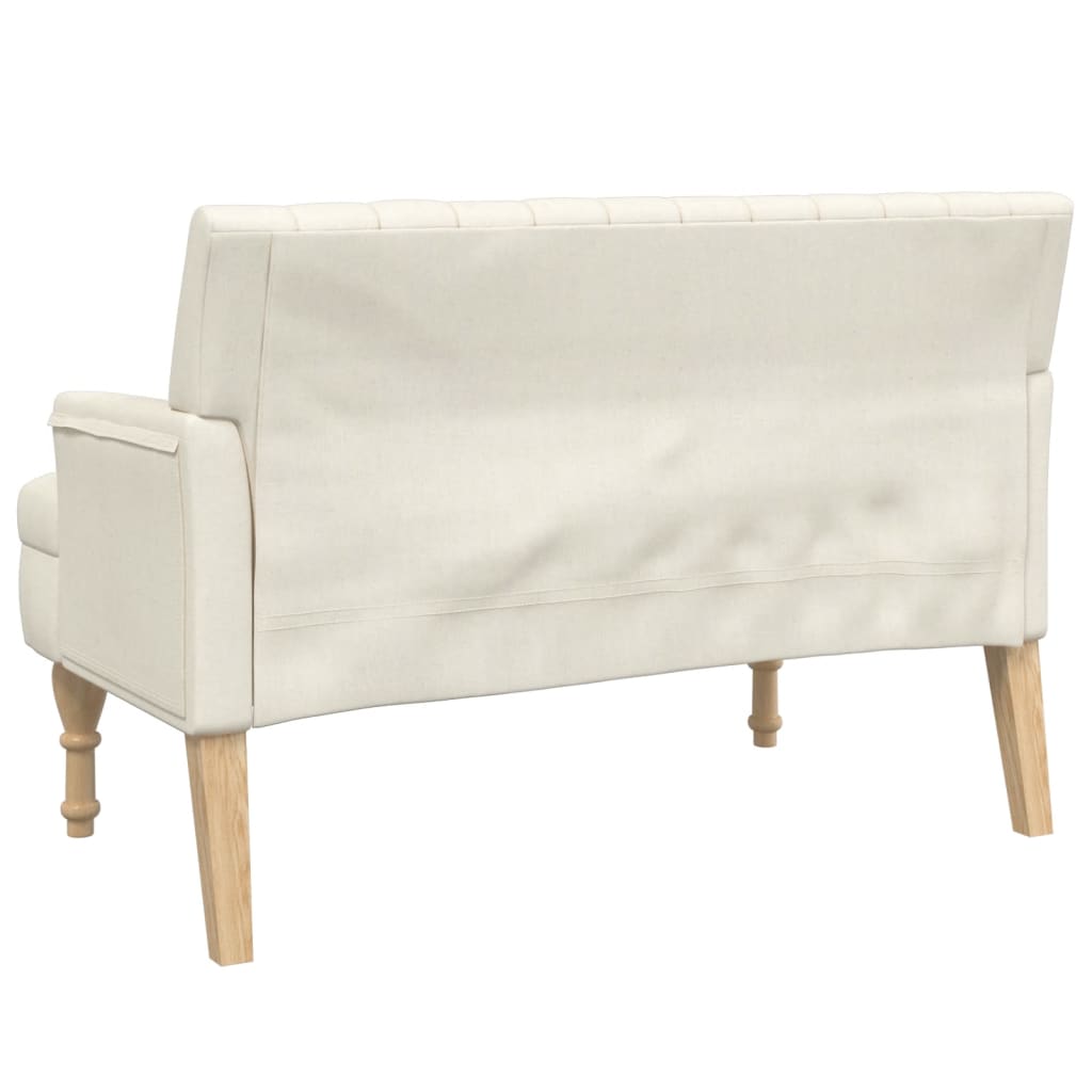 Sitzbank mit Kissen Dunkelgrau 113x64,5x75,5 cm Stoff