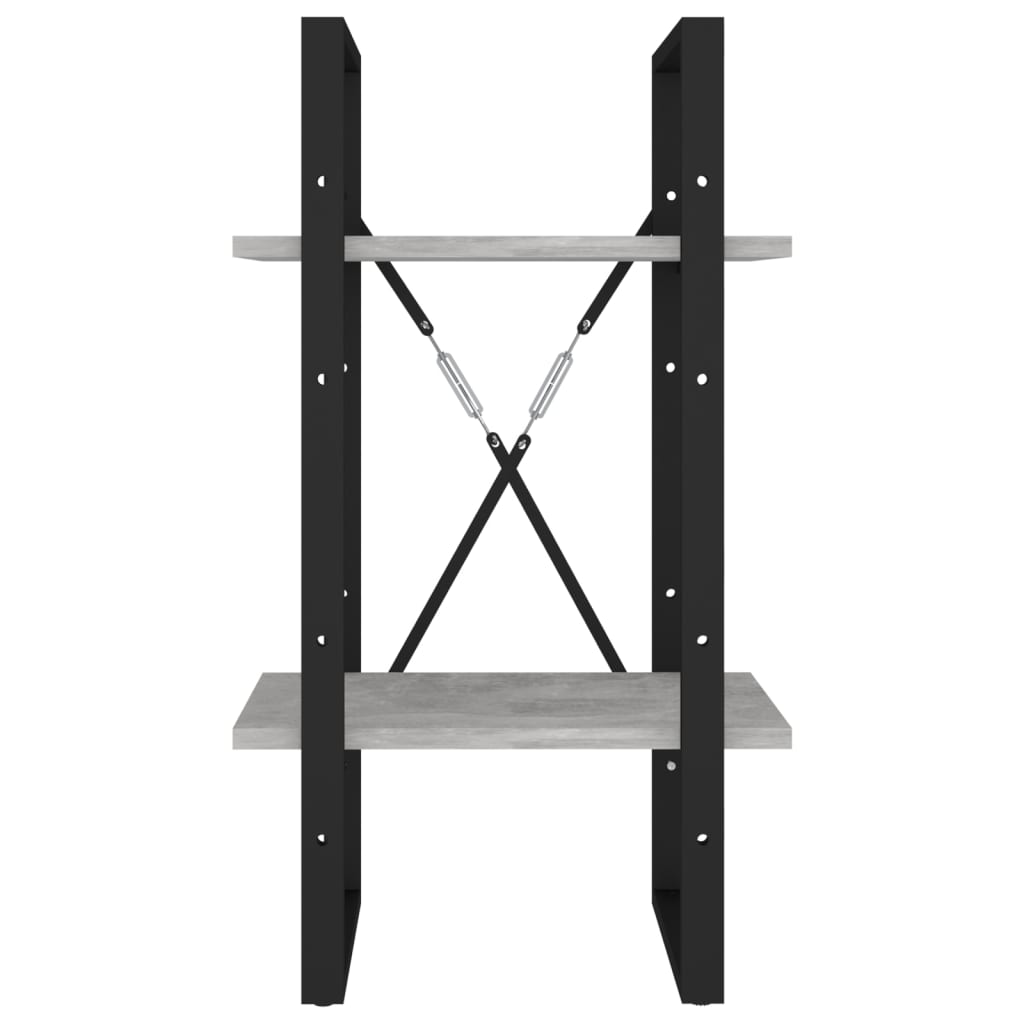 Bücherregal 2 Fächer Weiß 40x30x70 cm Holzwerkstoff