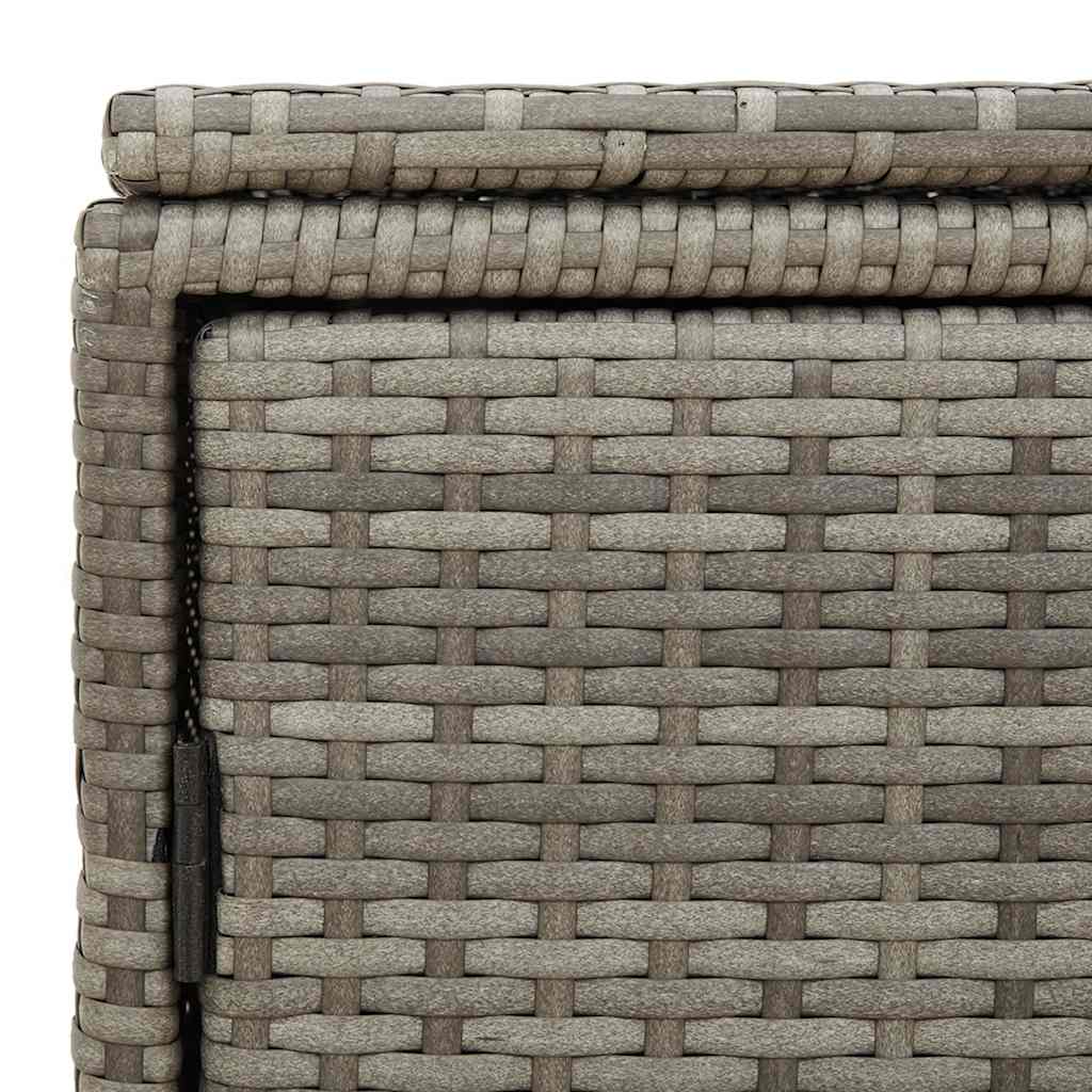 Gartenschrank Schwarz 110x55x60,5 cm Poly Rattan