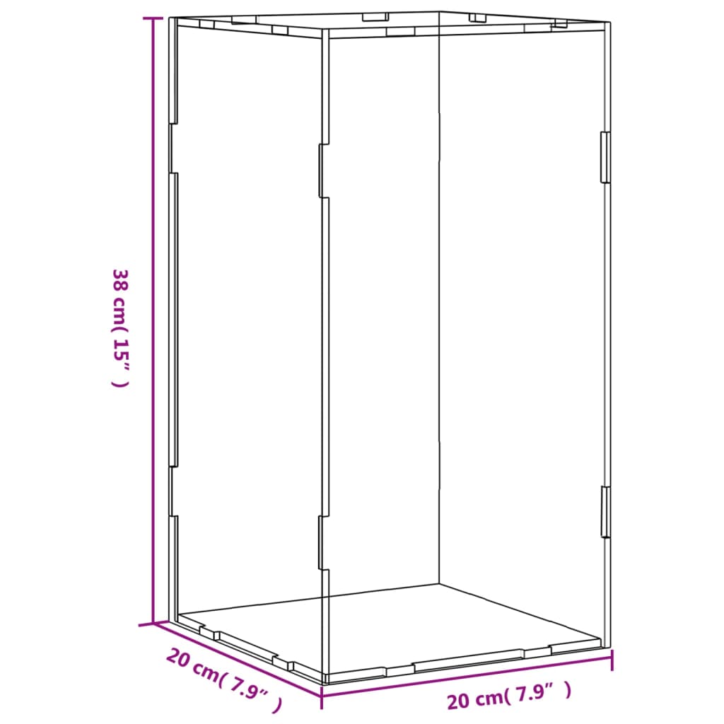 Displaybox Transparent 14x14x22 cm Acryl