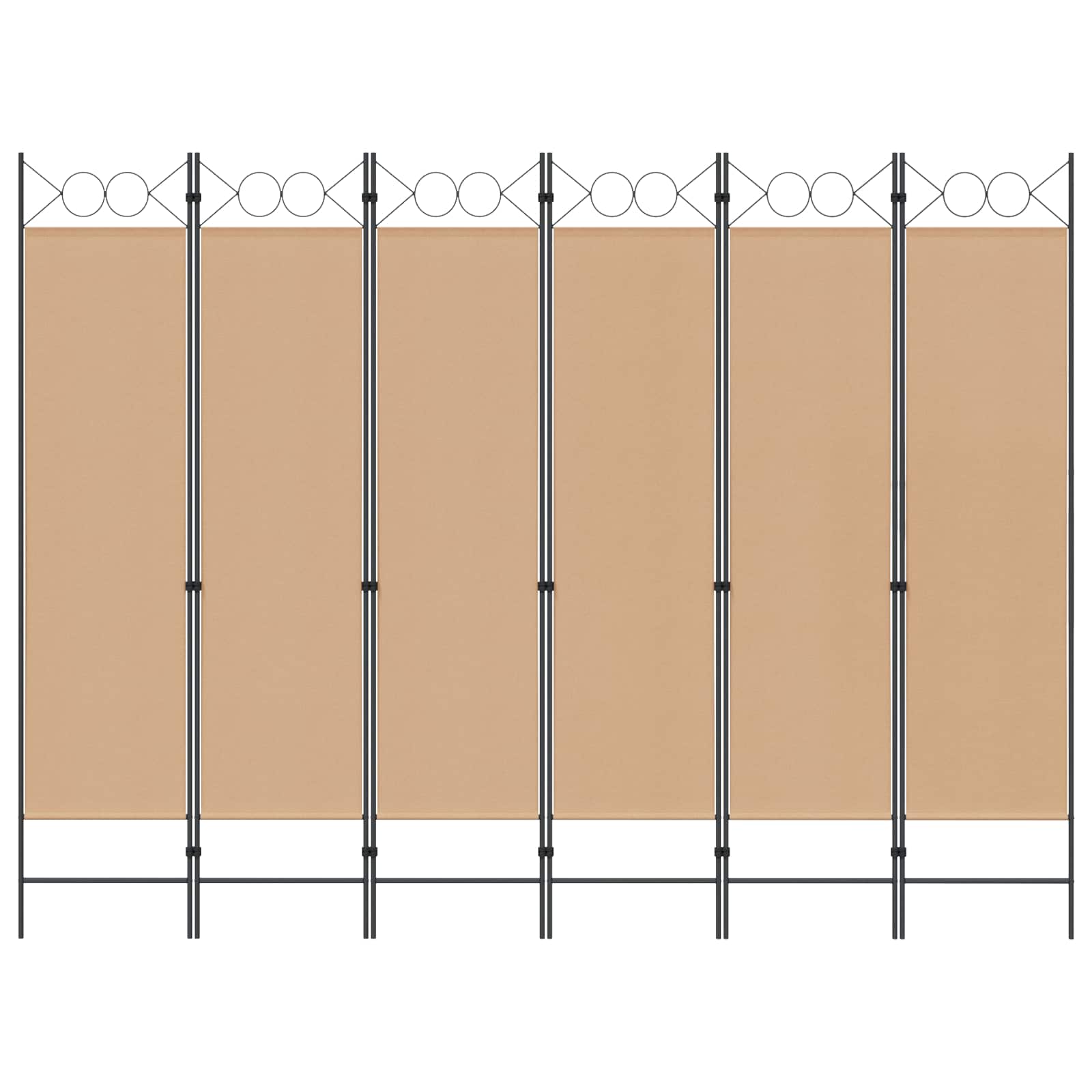 5-tlg. Raumteiler Anthrazit 200 x 180 cm