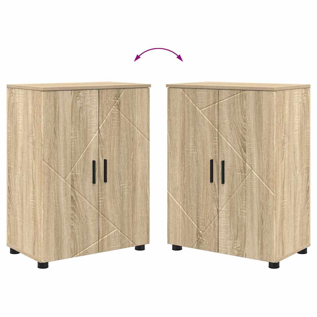 Badezimmermöbel-Set mit Tür 4 pcs Weiß Holzwerkstoff & Metall