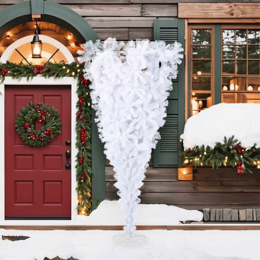 Künstlicher Weihnachtsbaum mit Ständer Umgekehrt Grün 120 cm