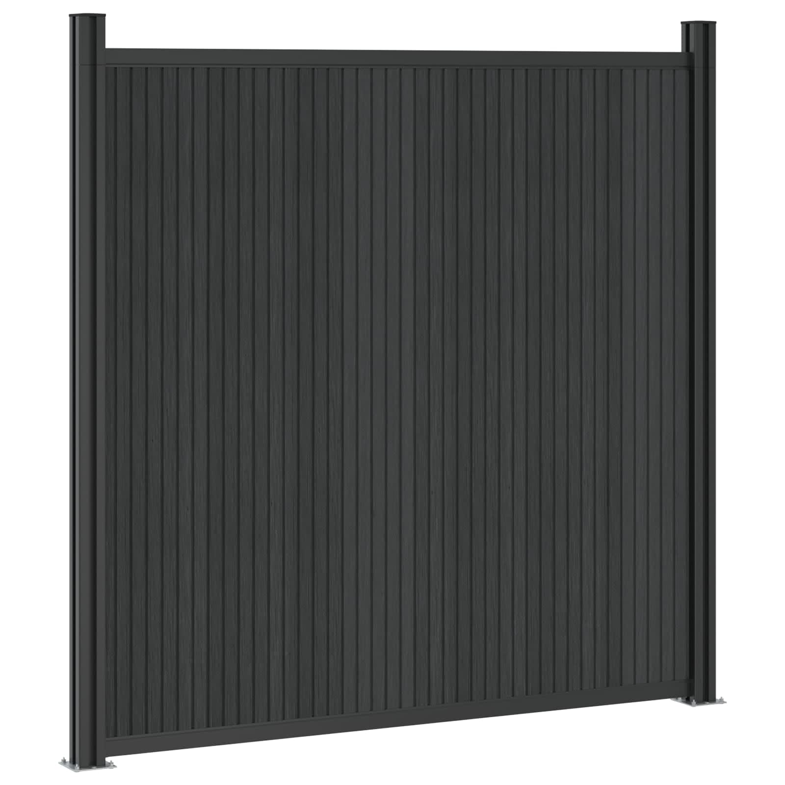 Zaunelement Grau 353x186 cm WPC