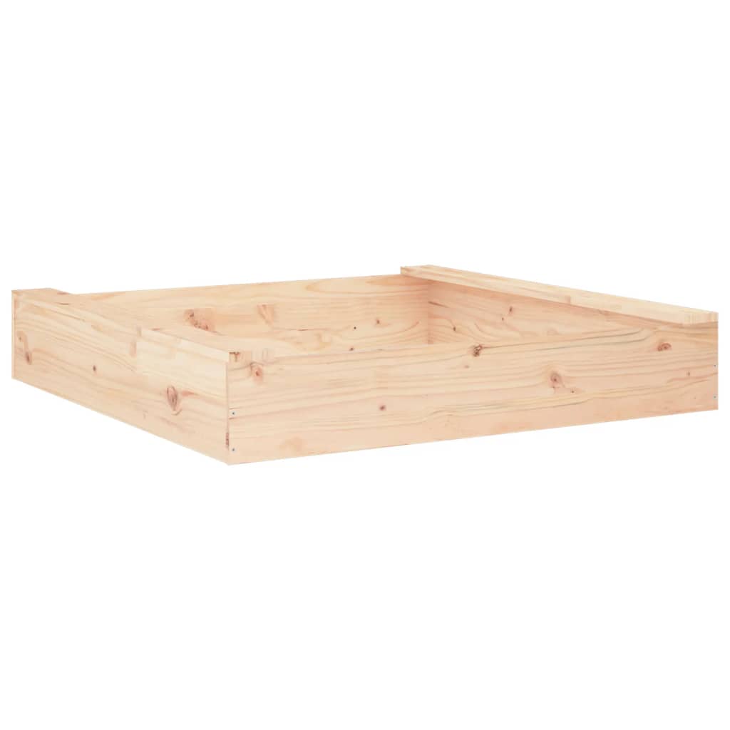 Sandkasten mit Sitzen Honigbraun Quadratisch Massivholz Kiefer