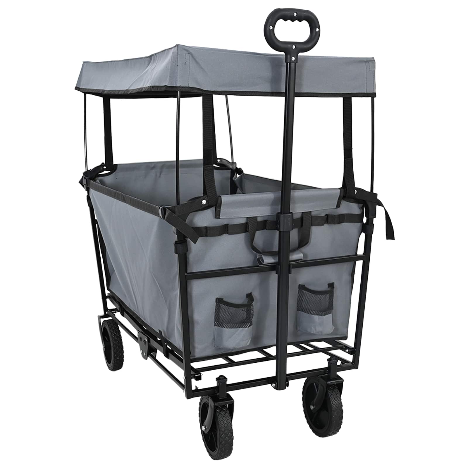 Klapp-Handwagen Schwarz 105 x 56,5 x 116 cm Oxford-Stoff