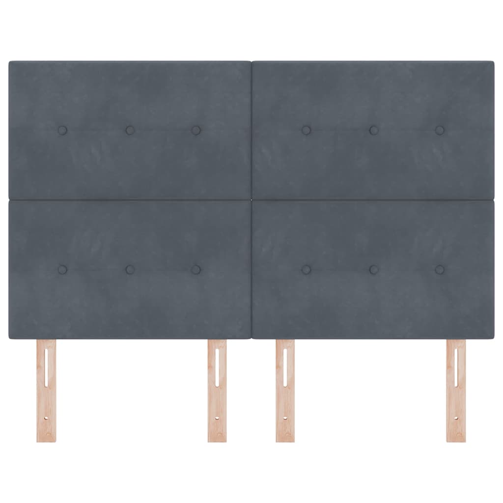 Kopfteil Hellgrau 80 cm Samt