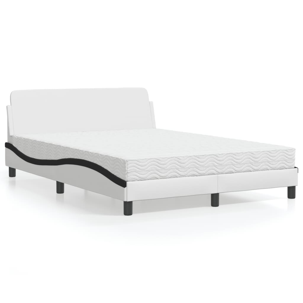 Bett mit Matratze "Dover" Schwarz 80x200 cm Kunstleder