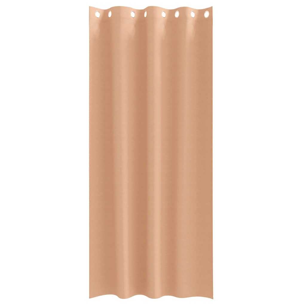 Verdunkelungs-Vorhänge mit Ringen 2 pcs Beige 140 x 140 cm