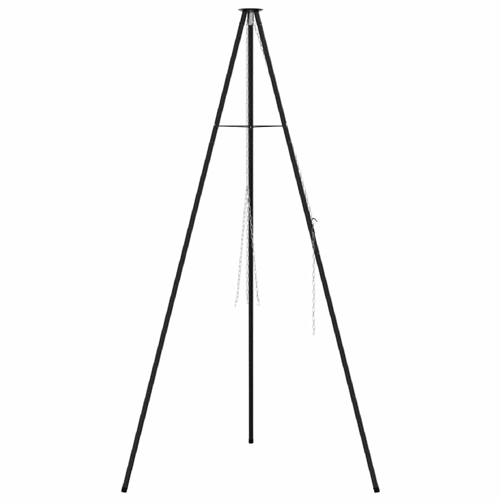 Lagerfeuer Stativ Schwarz 92 x 92 x 151,5 cm Stahl
