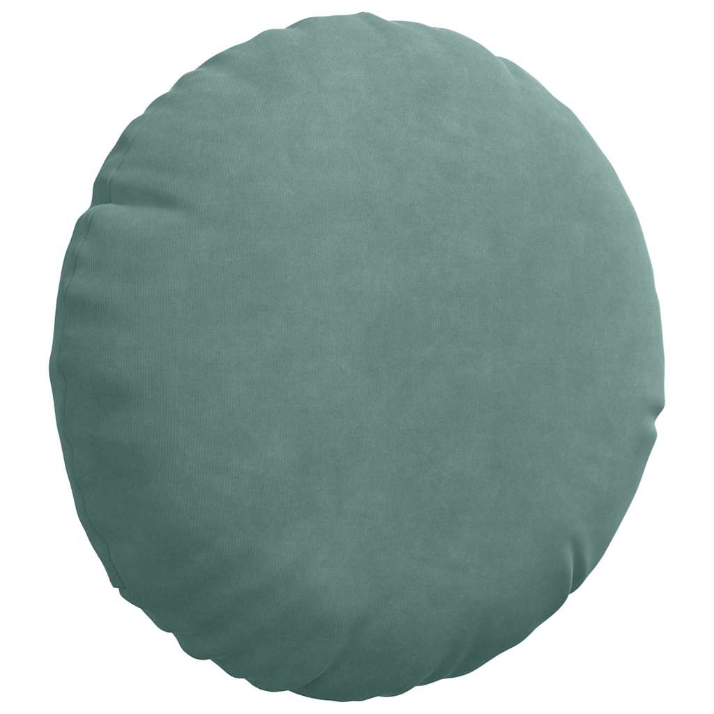 Sitzkissen 2 pcs Blau Ø30 x 13 cm Samt