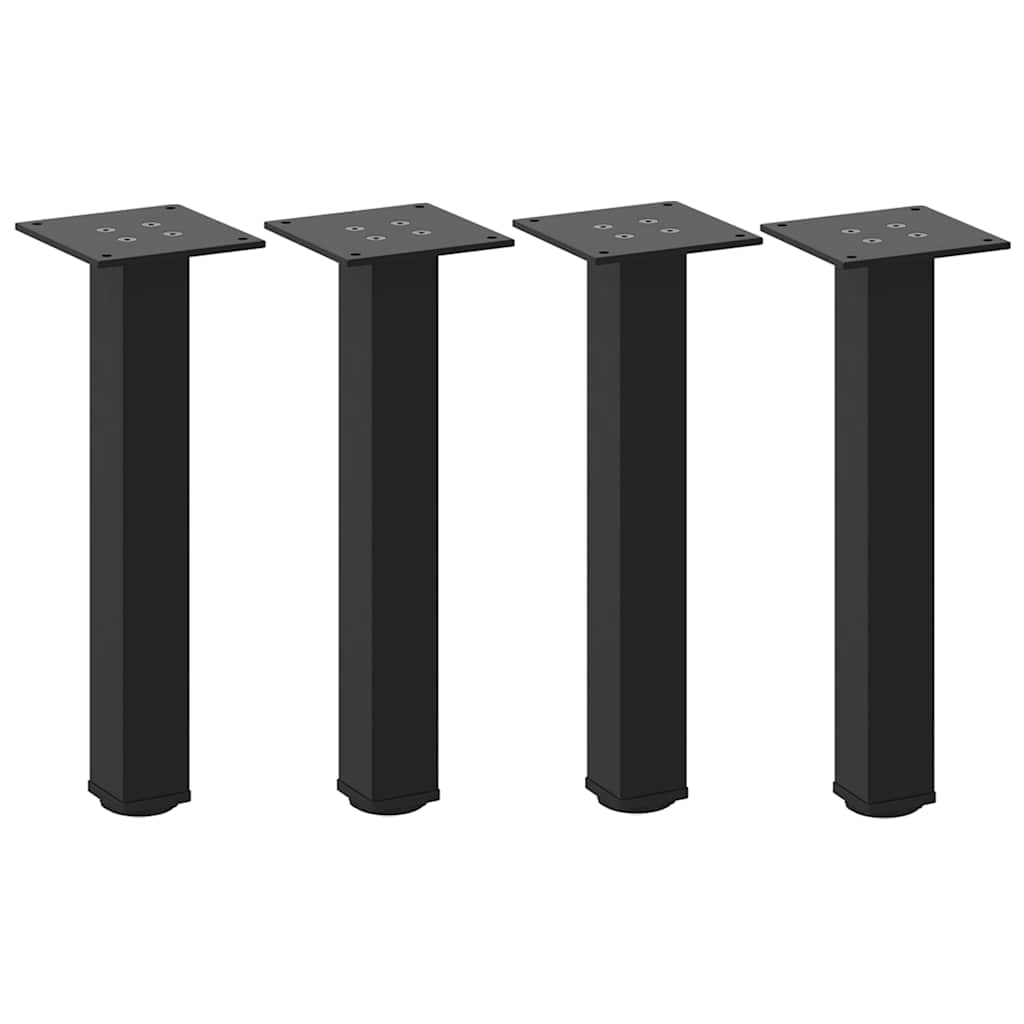 Bartischbeine 4 Stk. Schwarz 100-102 cm Stahl