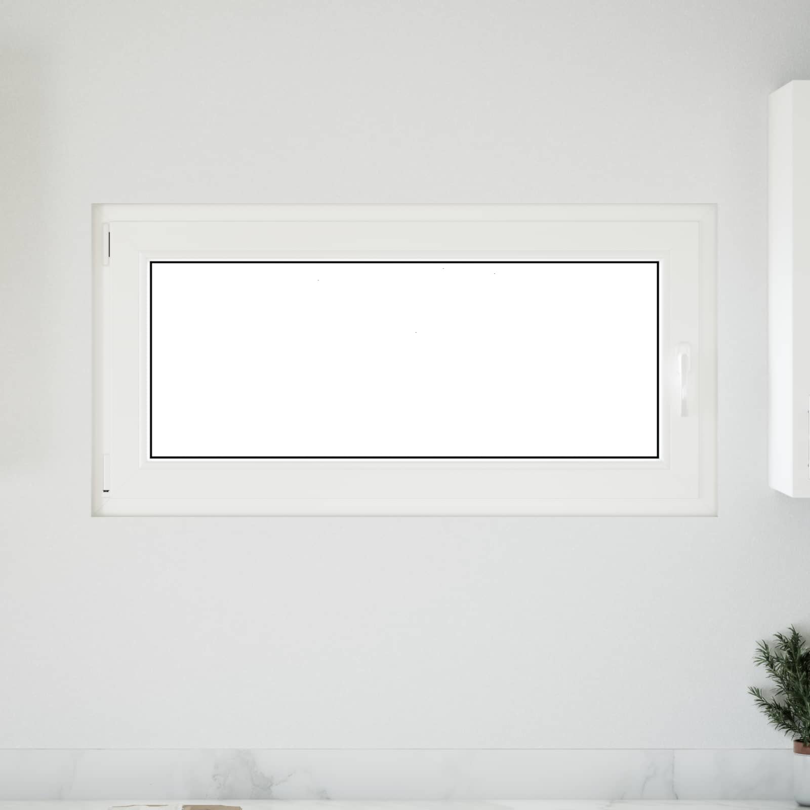 Kellerfenster RISOR 50 x 50 cm PVC und Glas Weiß