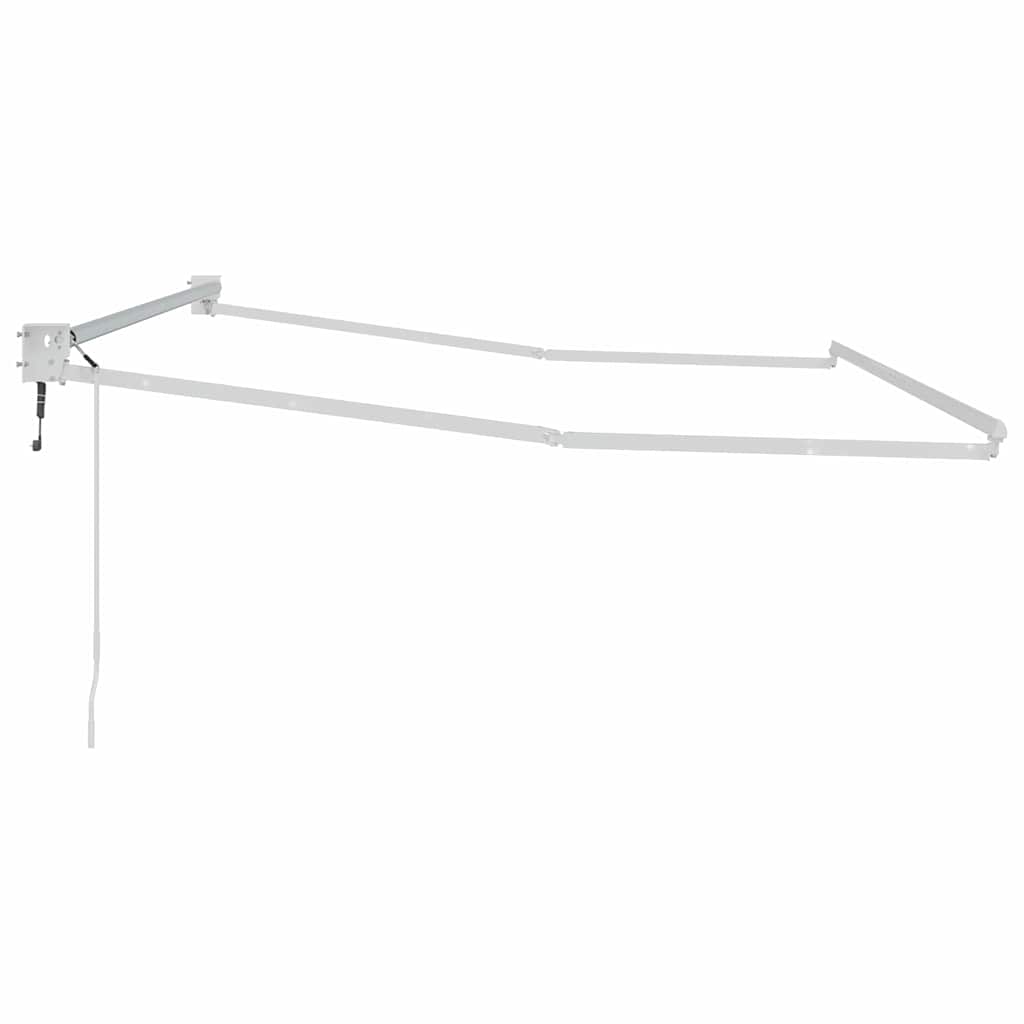 Ausziehbarer Sonnenschirmrahmen Weiß 300 x 250 cm Aluminium