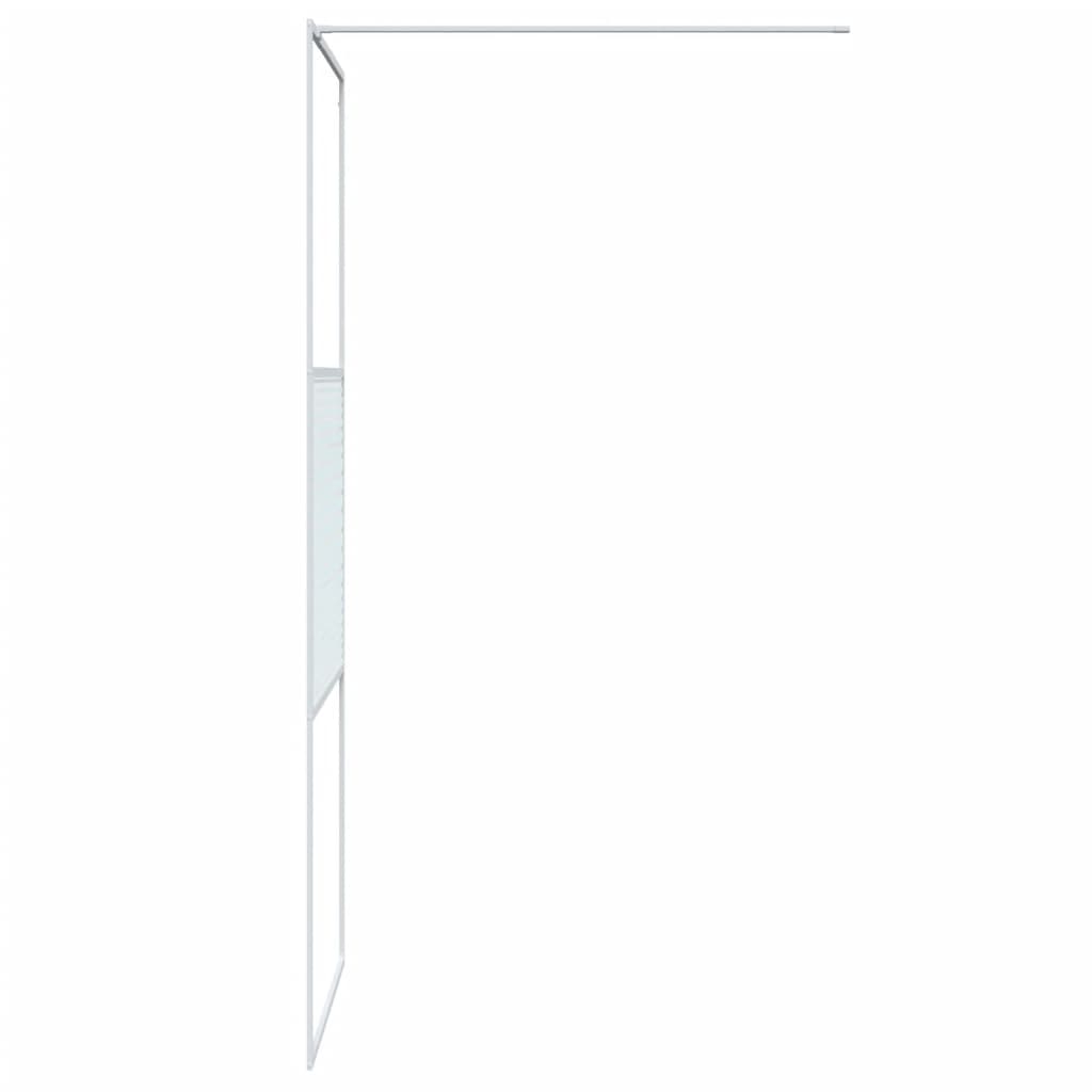 Duschwand für Begehbare Dusche Schwarz 100x195 cm ESG-Glas Klar