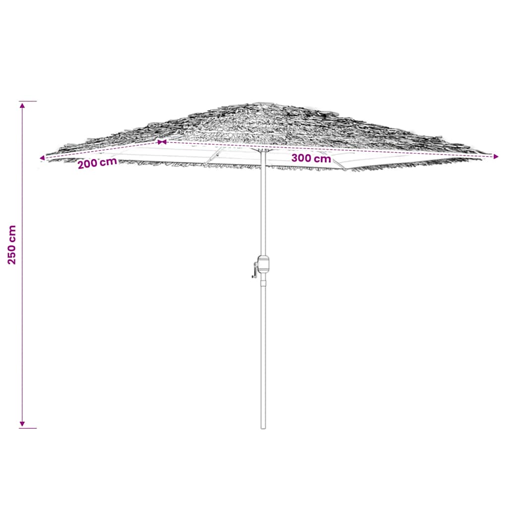 Sonnenschirm mit LED und Stahlmast Braun 248x248x248 cm