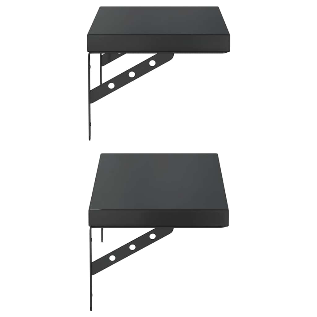 Wandregale 2 Stk. 100x40 cm Silbern Edelstahl