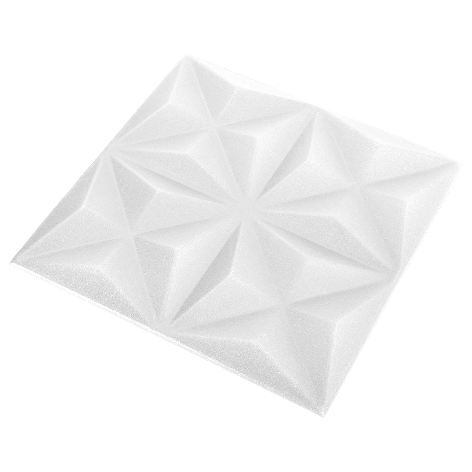 Wandpaneele 12 pcs Diamant Weiß 50 x 50 cm XPS Schaum