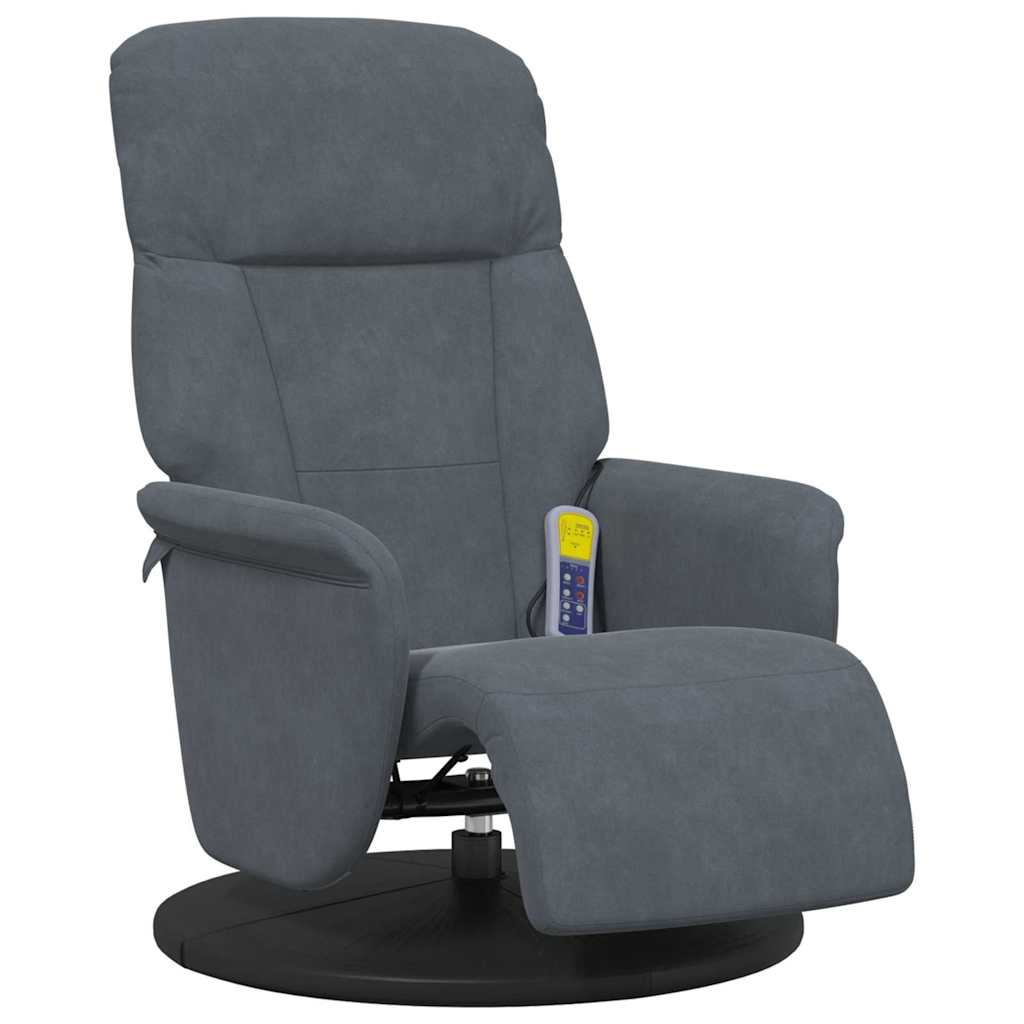 Massage Relaxsessel Dunkelgrau 91 x 71 x 105 cm Samt